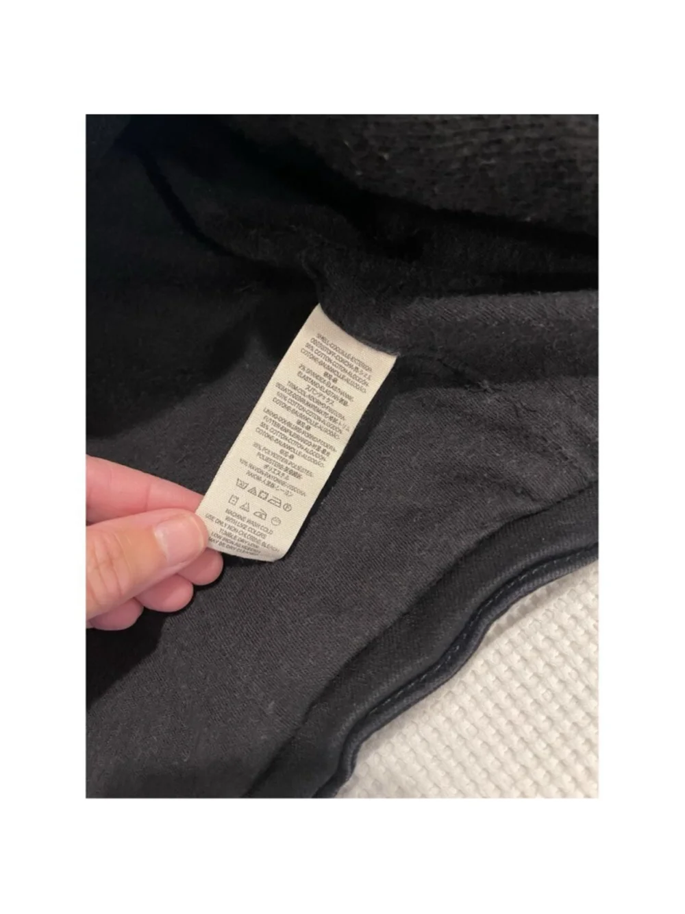 Free People Coated Denim Drape Lagen Look Moto Jacket Black Waterfall Collar 2